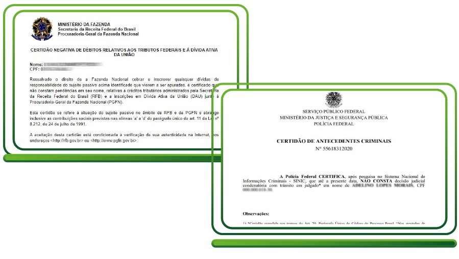 Exemplo de retorno de documento