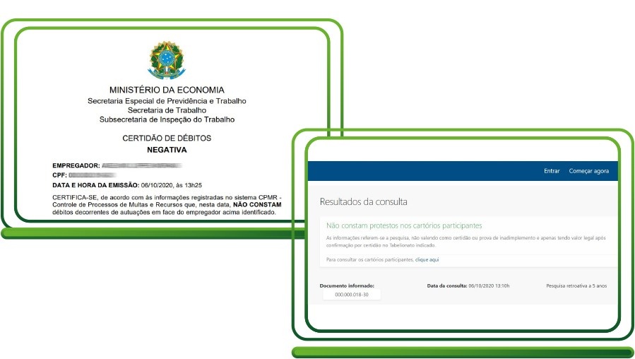 Exemplo de retorno de documento